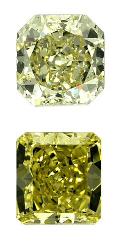 exemple de deux diamants jaunes