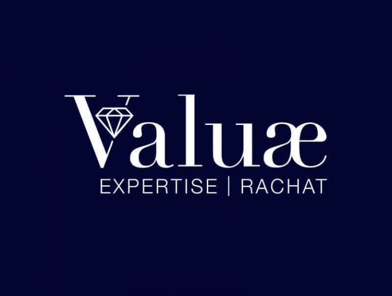 logo valuae sur fond bleu